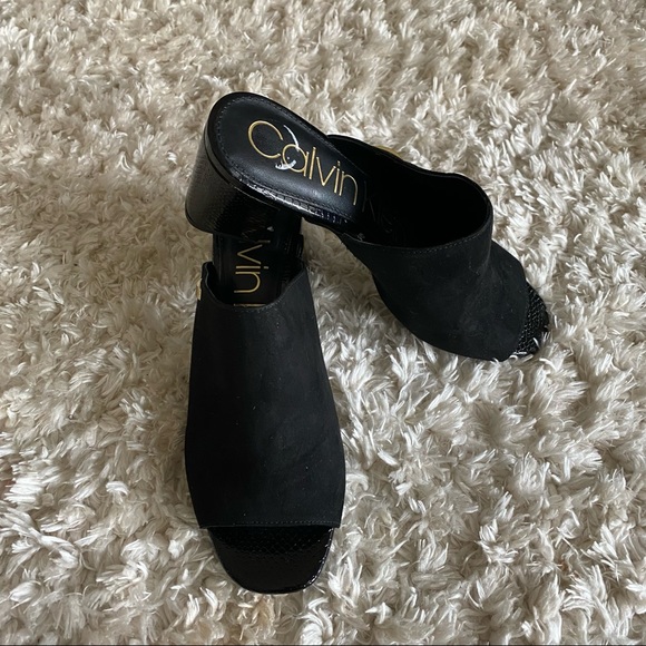 Calvin Klein Suede Mules - Picture 3 of 9